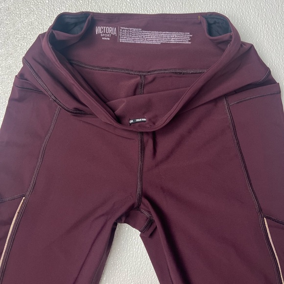 Victoria's Secret SPORT Total Knockout Pocket Tight Leggings Size M Burgundy - Picture 6 of 9